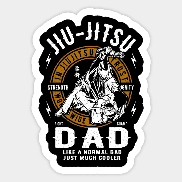 Brazilian Jiu Jitsu Dad Sticker by printjobz